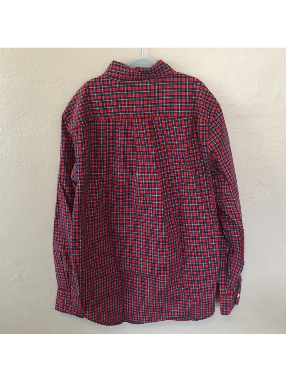 Ralph Lauren Red Plaid Oxford Long Sleeve Button Down Medium 10-12